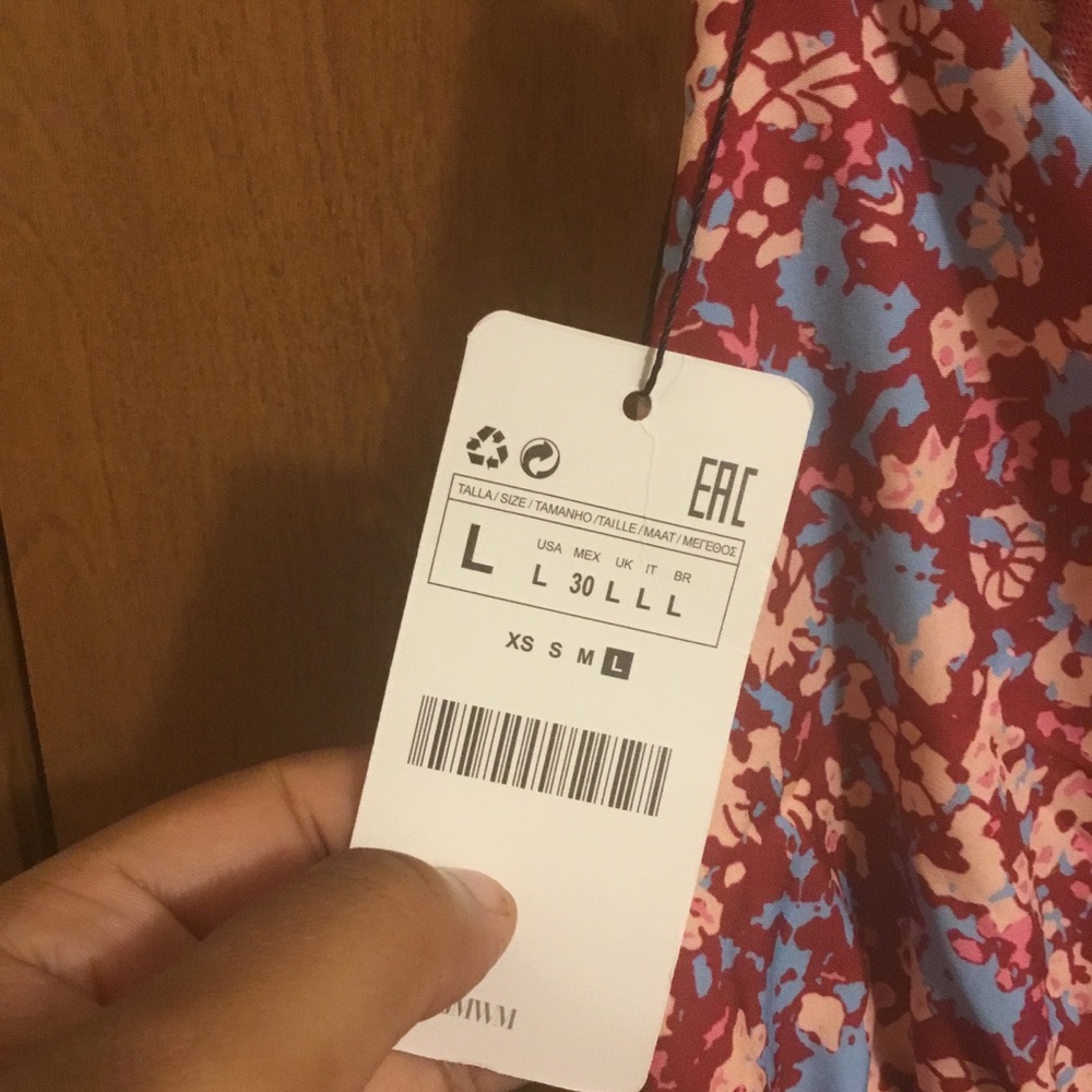 Floral Burgundy Crossback Strap Plunge Tier Ruffle Layer Vintage Maxi Dress L - Picture 15 of 16